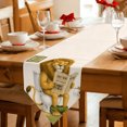 thumbnail image 2 of Abstract Printed Table Runner Linen Burlap Table Runner 90 Inches Long Modern Lion On Toilet Dresser Scarves for Kitchen Island Coffee Dining Room Party Wedding Banquet Holiday Decoration 13"x90", 2 of 8