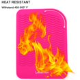 thumbnail image 5 of Alfombrilla grande resistente al calor para rizadores, planchas de pelo, planchas y otros utensilios de peinado (28 x 19 cm), color rosa, 5 of 5