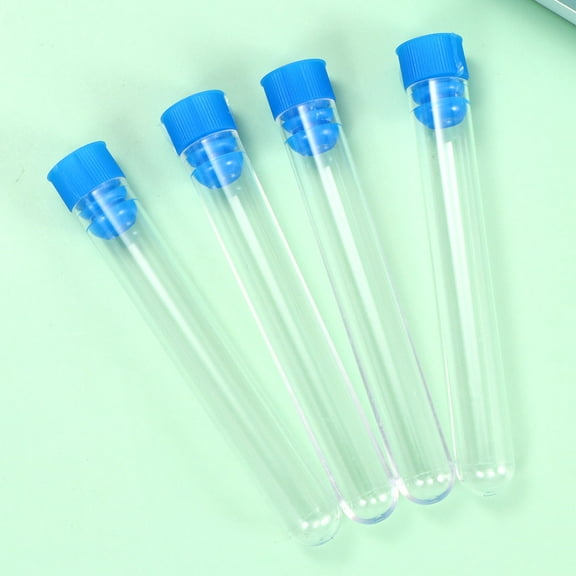 LOLIPPYY Clear Tubes with Caps 50Pcs Cylindrical for Travel and Party Use Portable and Sealed