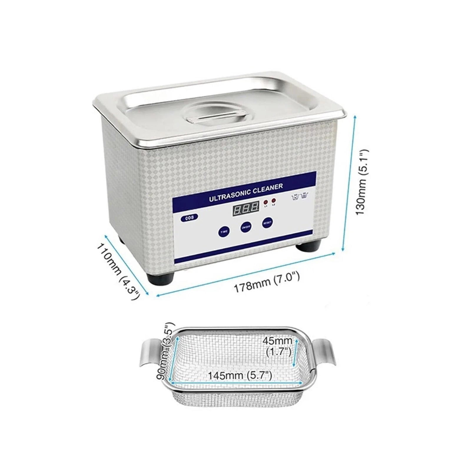 Ultrasonic Cleaner Ultrasound Glasses Jewelry Cleaner 40KH High Frequency Ultrasonic Washing Bath for Glasses Jewelry Cleaning