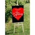 thumbnail image 5 of Darling Souvenir MADE WITH LOVE Personalized Welcome Sign/ Banner, Welcome To Our New Beginning Custom Heart Wedding, Engagement Party Sign - 18x12, 5 of 5
