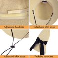 thumbnail image 4 of HSHDLDF Chapeaux de Soleil pour Femmes Protection UV Grand Grand Bord Chapeau Femme Pliable Chapeau de Soleil pour Femmes Chapeaux de Paille, 4 of 6