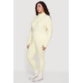 thumbnail image 3 of Women's Plus Size Long Sleeve Mock Neck Yoga Jacket with Thumb Holes, 3 of 4