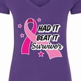 thumbnail image 4 of Inktastic Breast Cancer Awareness Had It Beat It Survivor Women's V-Neck T-Shirt, 4 of 5