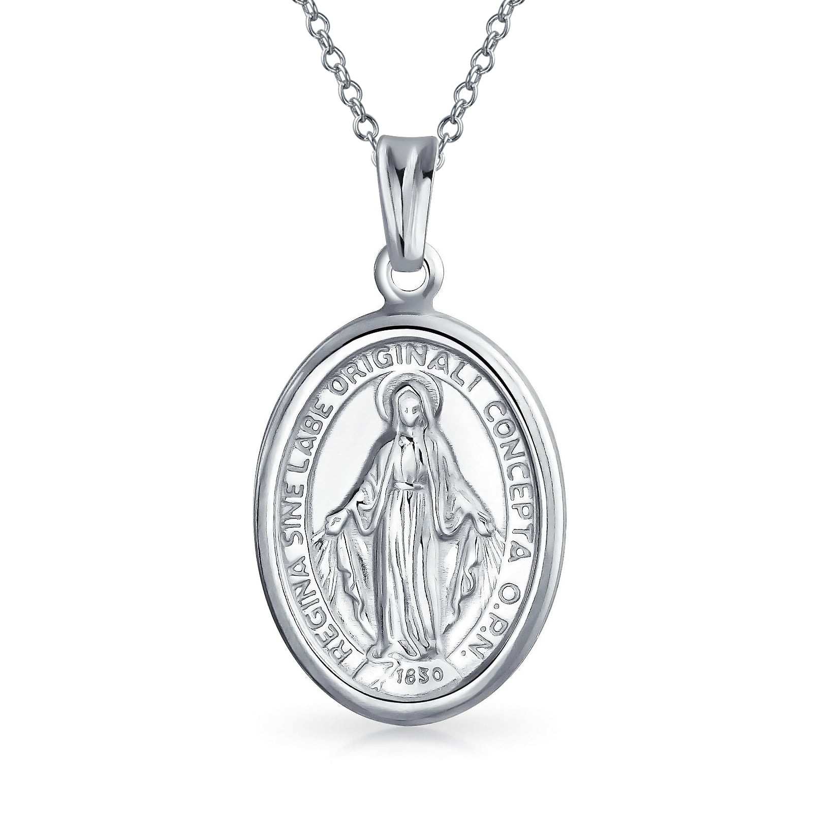 men's virgin mary necklace
