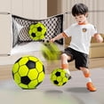 thumbnail image 4 of Soccer Ball Kids, 8inFoam Soccer Ball, Silent Ball, Kids Soccer, Indoor Kids Play Equipment, Neon Black, Toddler, 1 Pc, 4 of 6