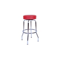 Richardson Seating 1950s Floridian Swivel Stool-Color:Red,Height:30