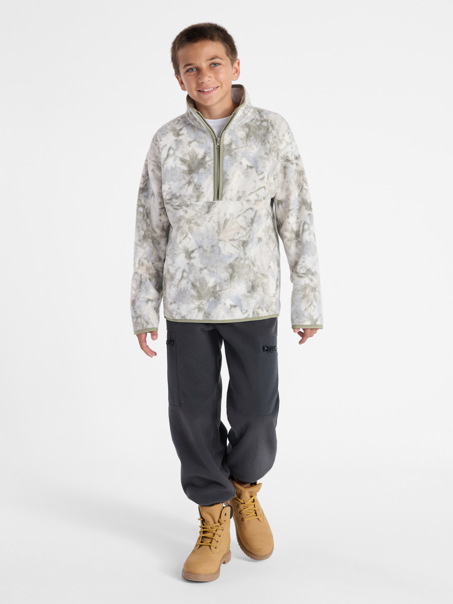 Weekend Academy Boys Quarter Zip Fleece Jacket, Sizes XS-XXL