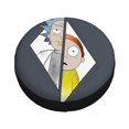 thumbnail image 3 of Cute Cartoon Rick And Morty Spare Tire Cover Wheel Protectors For Trailer Rv Suv Truck Camper Travel Fits For Tire Diameter 14 Inch, 3 of 7