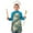 Teal Gold Marble, variant on Teal Gold Marble Pattern Kids Aprons for Girls and Boys,Adjustable Neck Strap Toddler Aprons for Kids Cooking Baking