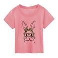 thumbnail image 2 of MIASHUI T-Shirts Graphiques Amusants à Manches Courtes pour Garçons, Rose, 5-6 Ans, 2 of 3