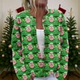 thumbnail image 3 of Women's Cute Fun Christmas Sweater Long Sleeve Knitted Sweater for Fall and Winter, Festive Holiday Wear, Perfect as Christmas Sweaters for Women and Christmas Gifts,Army Green,Size L, 3 of 7