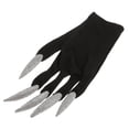 thumbnail image 4 of Guantes Cosplay Hugo Mujer Negro Plateado Uñas Dorado, 4 of 6
