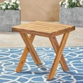 thumbnail image 3 of Outdoor Wood Table - Sandblast Finish, 18" X 18", Simple Base For Patio Outdoors With Classic Cross, 3 of 5