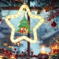 thumbnail image 1 of Xihbxyly Luces Colgantes Navideñas con Efecto de Caballo Corriendo, Decoración de Ventana con Led de Colores, Diseño Acrílico Festivo, Decoración Navideña para El Hogar, Funciona con Pilas, Tamaño de, 1 of 7