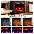 thumbnail image 4 of Rocyis 71" Arched 2-in-1 Cabinet with Electric Fireplace - Wooden Bookcase & Display Shelf for Living Room, Adjustable Shelves, 23" ETL-Certified Fireplace Insert, Kitchen Pantry Storage, Black, 4 of 7