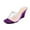 Purple, variant on XYD Women Clear Square Open Toe Sandal Wedge High Heel Slip On Backless Mule Walking Comfy Slide Shoes Size 7.5 Purple