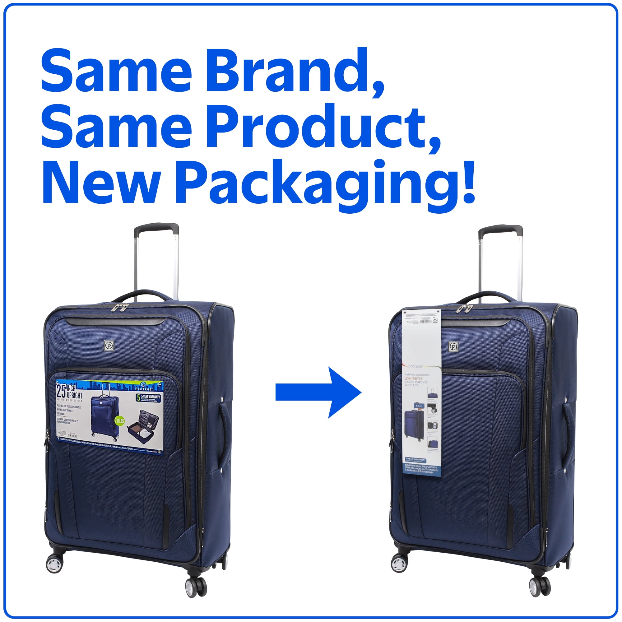 Protege Ashfield 29" Softside Upright Luggage, Navy Blue