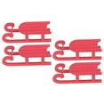 thumbnail image 4 of RENACLIPY Red Wooden Sleigh Christmas Decorations Set of 4 Rustic Holiday Ornaments for Home Festive Winter Seasonal Decor, 4 of 8