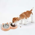 thumbnail image 5 of Pet Supplies Cute and Playful Cat Ear Shaped Stainless Steel Double Bowl for Dogs and Cats Food Grade Water Dish with Non- Base, 5 of 6
