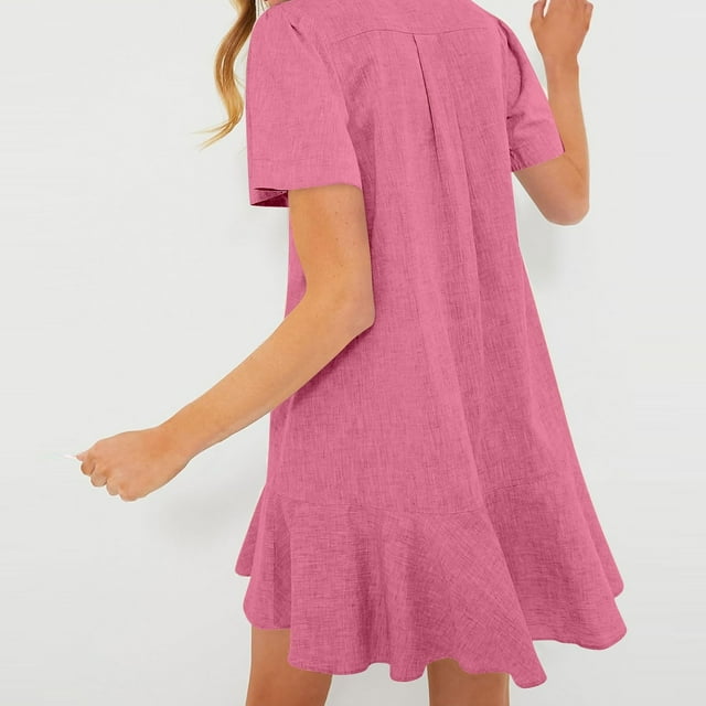 SHIXIAOO Robe à Manches Courtes à Ourlet Volanté pour Femmes, Robe Midi d'Été Décontractée et Fluide avec Style, Robe Maxi à Bretelles Spaghetti, Grande Taille, Robe Portefeuille Léopard