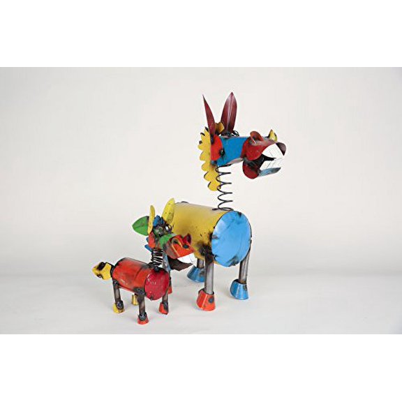 Springy Donkey Medium Recycled Metal Animals
