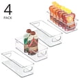 thumbnail image 2 of mDesign Plastic Stackable Small Kitchen Organizing Bin, Handles, 4 Pack - Clear, 2 of 9