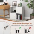 thumbnail image 5 of Giantex cube Bookcase, Wooden Bookshelf w/4-cube, Display Compartment Cabinet forBedroom, Living Room, White, 5 of 7