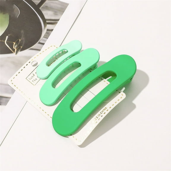 Fashion Geometric Hair Clips for Women Non- Colorful Acrylic Barrettes Three-Piece Hair Styling Accessories for and Girls