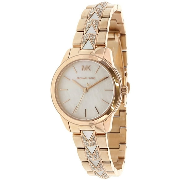 Michael Kors Women's Runway MK6674 Rose-Gold Stainless-Steel Japanese Quartz Dress Watch