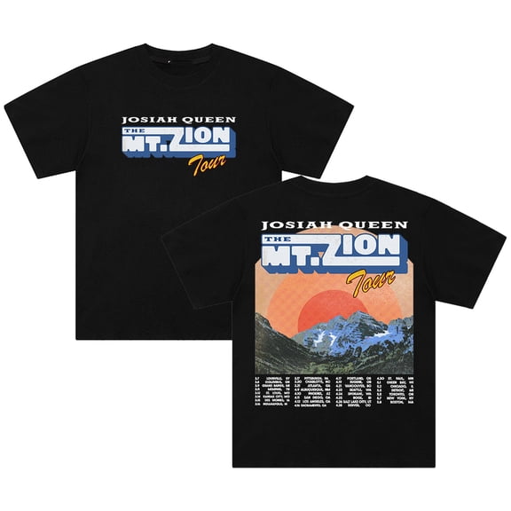 Josiah Queen The Mt Zion Tour 2026 T-shirt Crewneck Short Sleeve Cotton Tee Women Men Streetwear Tops