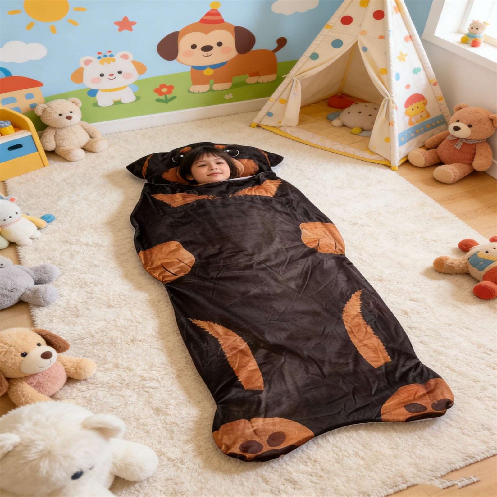 Sleeping Bag Adult Size Flannel Sleeping Bag for Camping Home Use Soft Plush Material Oversized Sleeping Bag for Naps Lounging Bedroom Comfort Warm and Cozy Design