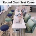 thumbnail image 5 of 2 Pcs Stretch Chair Covers, Round Swivel Stool Cover Bar Stool Cover, 35-42cm(Green), 5 of 5