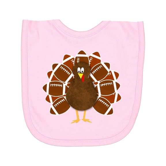 Inktastic Thanksgiving Craft Paper Football Turkey Newborn Bib