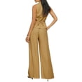 thumbnail image 2 of Women Two Piece Snapbutton Short Suit Vest and Wide Leg Pants Set, 2 of 4