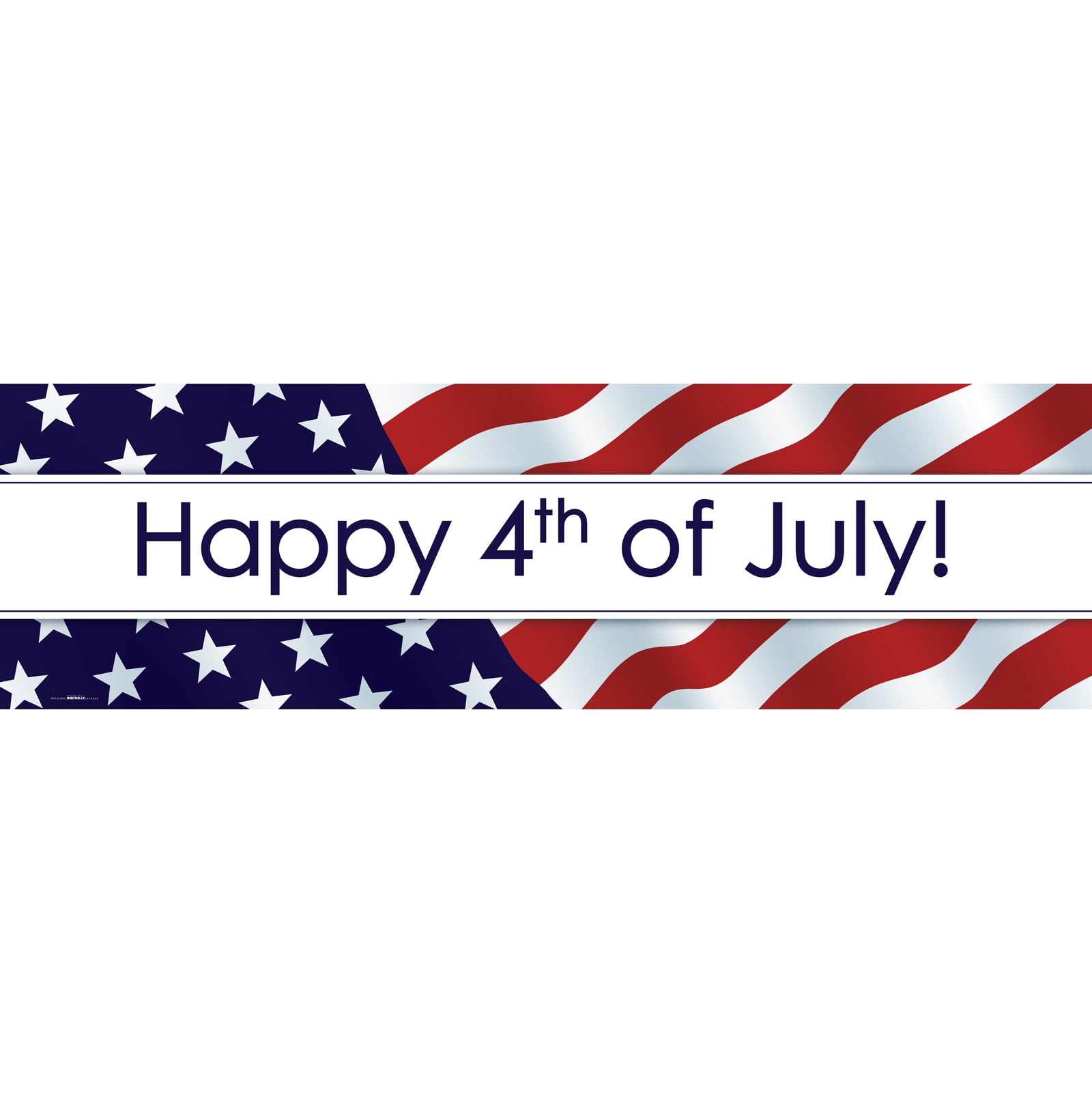 Patriotic Party Supplies 4th of July Vinyl Banner 18" x 61"
