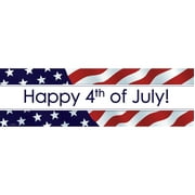Patriotic Party Supplies - 4th of July Vinyl Banner 18" x 61"