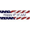 Patriotic Party Supplies - 4th of July Vinyl Banner 18" x 61"