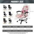 thumbnail image 5 of HELLHERO Butterfly Rose Print Office Chair Cover Set Anti Scratch, Office Chair Armrest Slipcover, Swivel Chairs Slipcovers for Pets, Home Decor, Pink, 5 of 6
