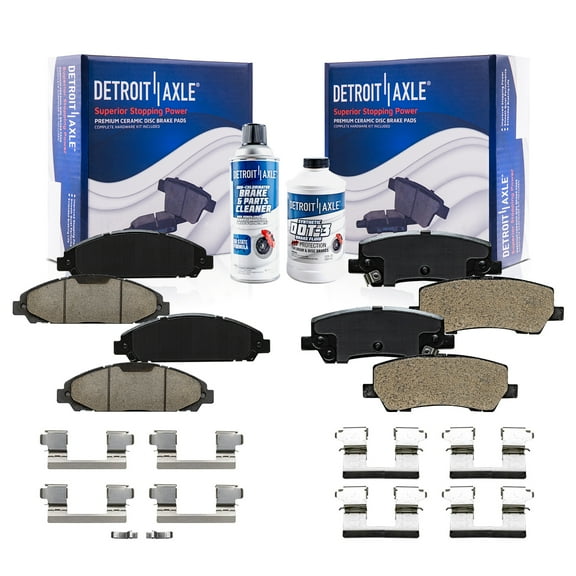 Detroit Axle - Brake Pads for 15-18 Ford Mustang, Front and Rear Ceramic Brake Pads 2015 2016 2017 2018 Replacement