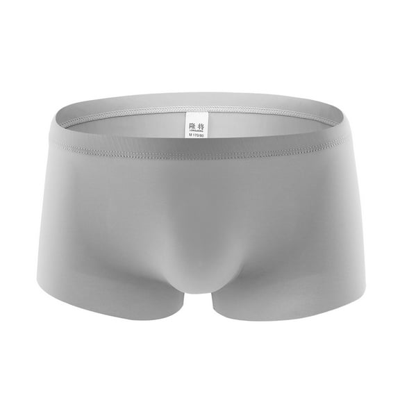 Ketyyh-chn99 Men's Underwear Covered Waistband Regular Leg Boxer Briefs Grey,L