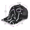 thumbnail image 2 of Disketp Numbers Print Trucker Hat Men Women - Mesh Baseball SnapBack Cap, 2 of 7