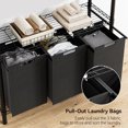 thumbnail image 5 of Coromose 3-Section Laundry Hamper Sorter with Shelves, Laundry Organizer and Storage, 5 of 8