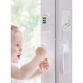 thumbnail image 2 of 2Pcs Window Cable Lock with Keys and Screws Punch/Punch Free Fridge Lock for Window, 2 of 8
