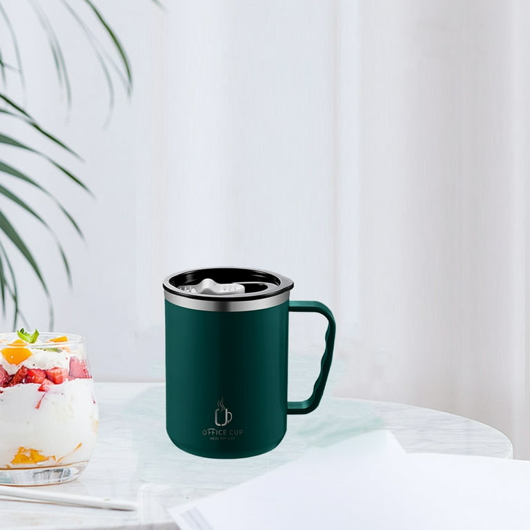 Stainless Steel Vacuum Insulated Coffee Mug with Handle and Lid,16oz,Double  Wall Vacuum Travel Mug,Tumbler Cup with Sliding Lid - Walmart.com
