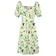thumbnail image 5 of Ocean in Yellow Sleeveless Dress summer clothes elegant women's sets dress, 5 of 7