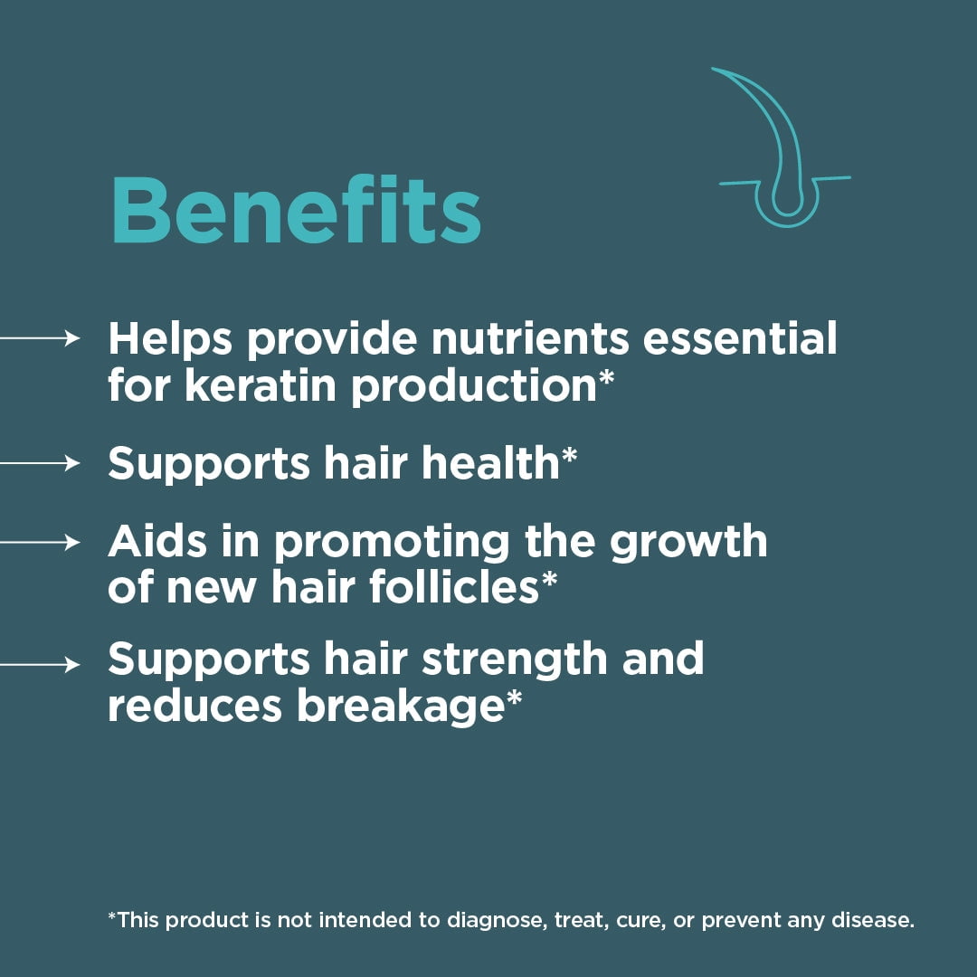 Natxtra Biotin Active + Hair Growth Capsules, 60 Count, 0 Size