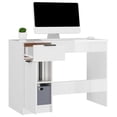 thumbnail image 2 of vidaXL Desk High Gloss White 100x50x75 cm Engineered Wood, 2 of 5
