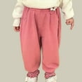 thumbnail image 4 of LZHGirlshop Toddler Girls Flare Pants with Ruffle Pull On Lightweight Solid Color Baggy Wide Leg Bell Bottoms Cute Pants,Pink,5T, 4 of 6