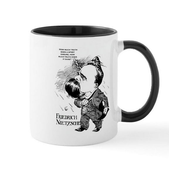 CafePress - Nietzsche Mug - 11 oz Ceramic Mug - Novelty Coffee Tea Cup